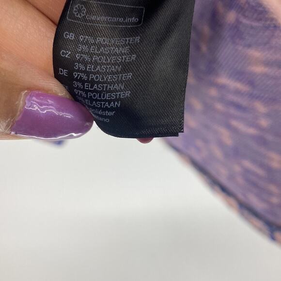 H&M pink blue sleeveless tunic mini dress side slits retro funky avant-garde 6 - Picture 6 of 8